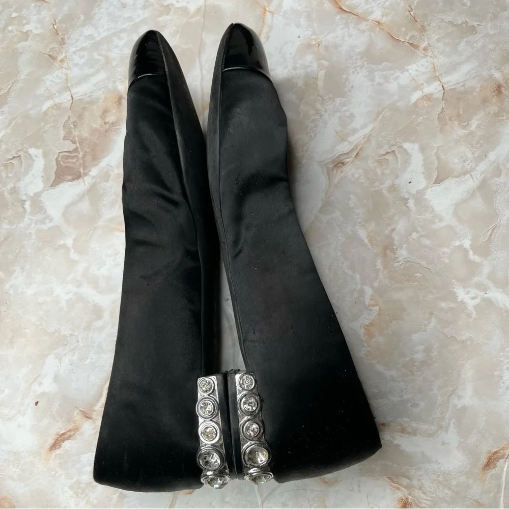 Jeffrey CAMPBELL Becca Ballet Flats - Becca Black Embellished Flats 8.5
